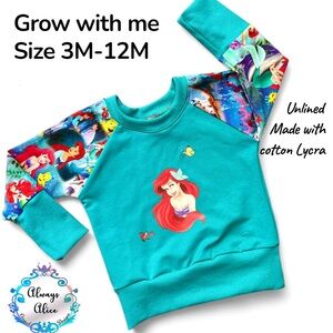 Ariel Kids Sweatshirt - Teal and Multicolor